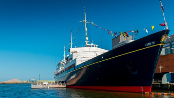 Photo of the Royal Yacht Britannia based in Leith, Edinburgh