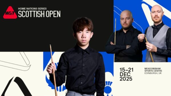 Promo photo for the Scottish Open snooker tournament at Meadowbank Sports Centre in Edinburgh