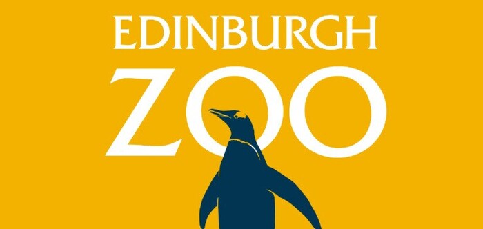 Logo of Edinburgh zoo and a penguin