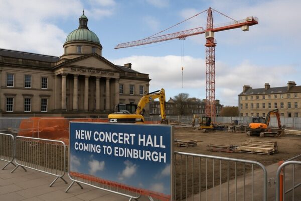 Image of building works of a new concert hall Edinburgh