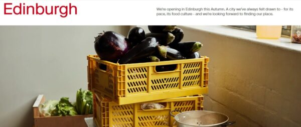 Ottolenghi restaurant Edinburgh