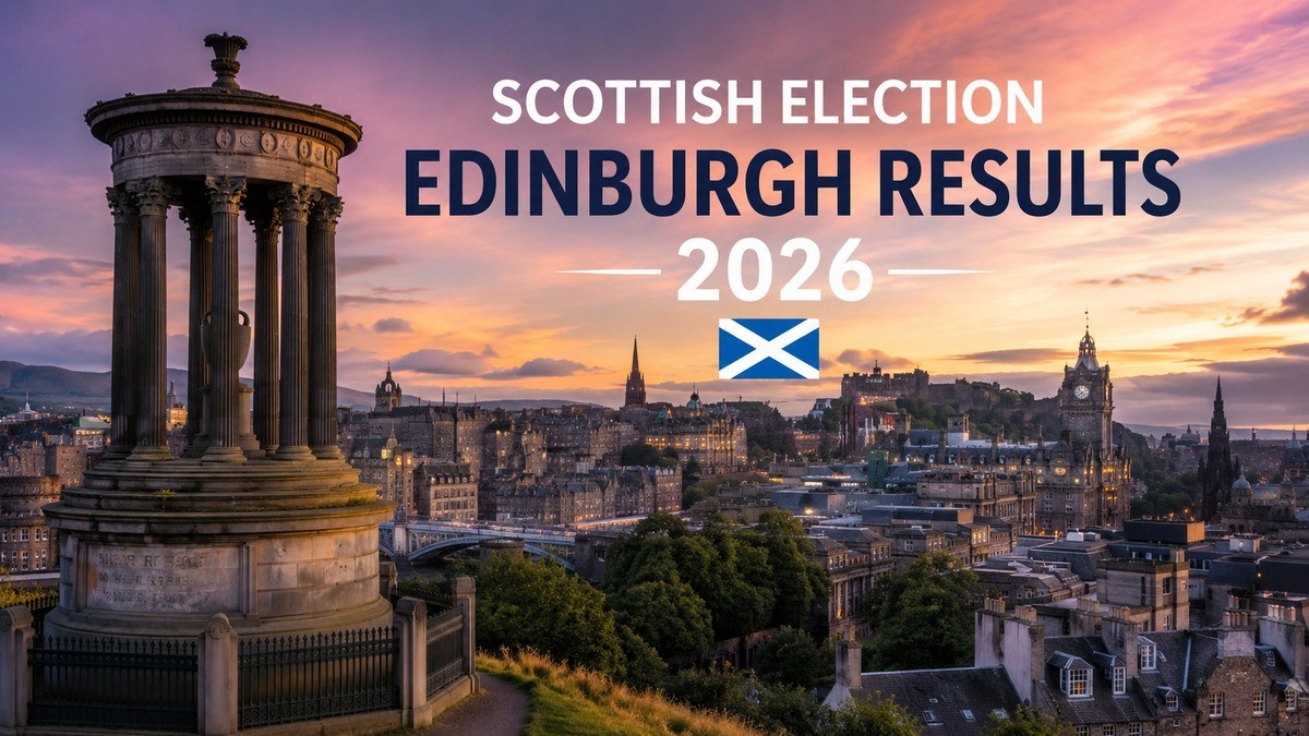 Edinburgh Scottish election results 2026 featured image showing the city skyline and Scottish flag