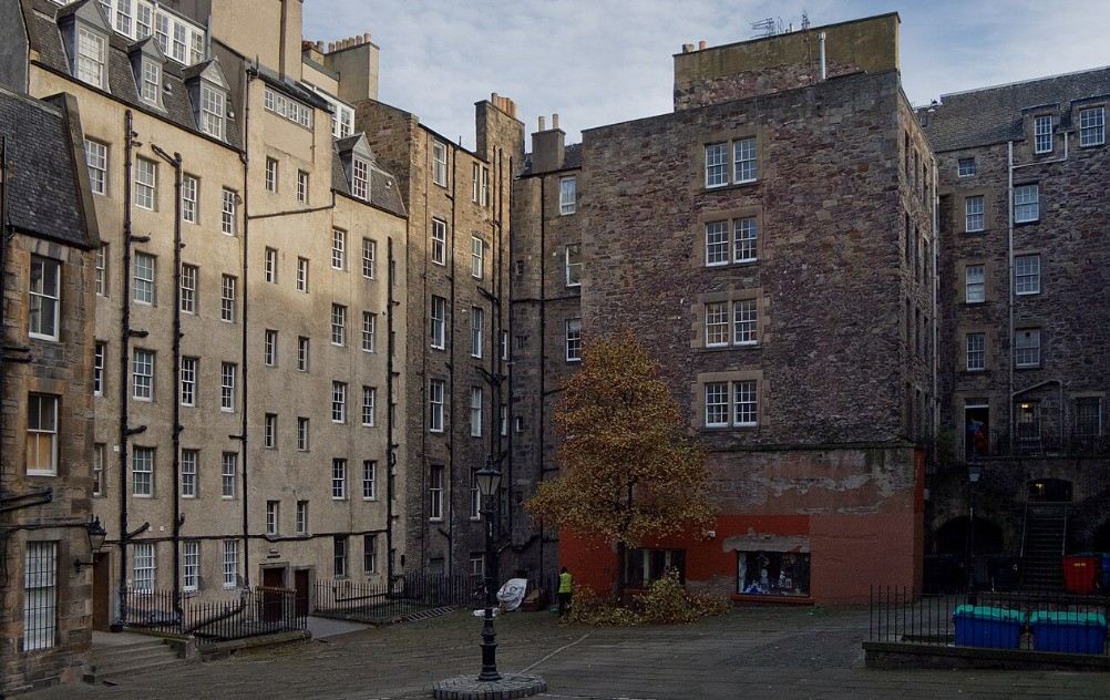 Makars’ Court in Edinburgh Old Town where a proposed slavery memorial is planned