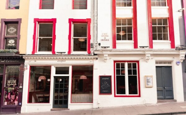 Whirlybird new bar and restaurant exterior on Victoria Street, Edinburgh