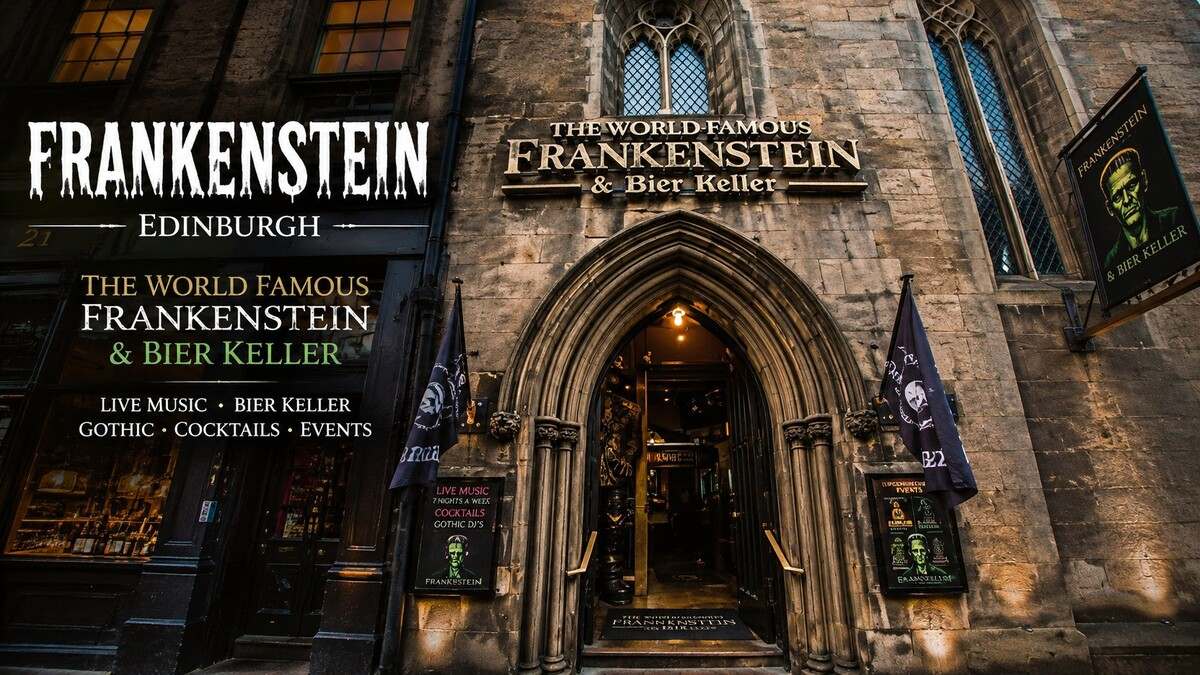 Frankenstein pub exterior on George IV Bridge in Edinburgh
