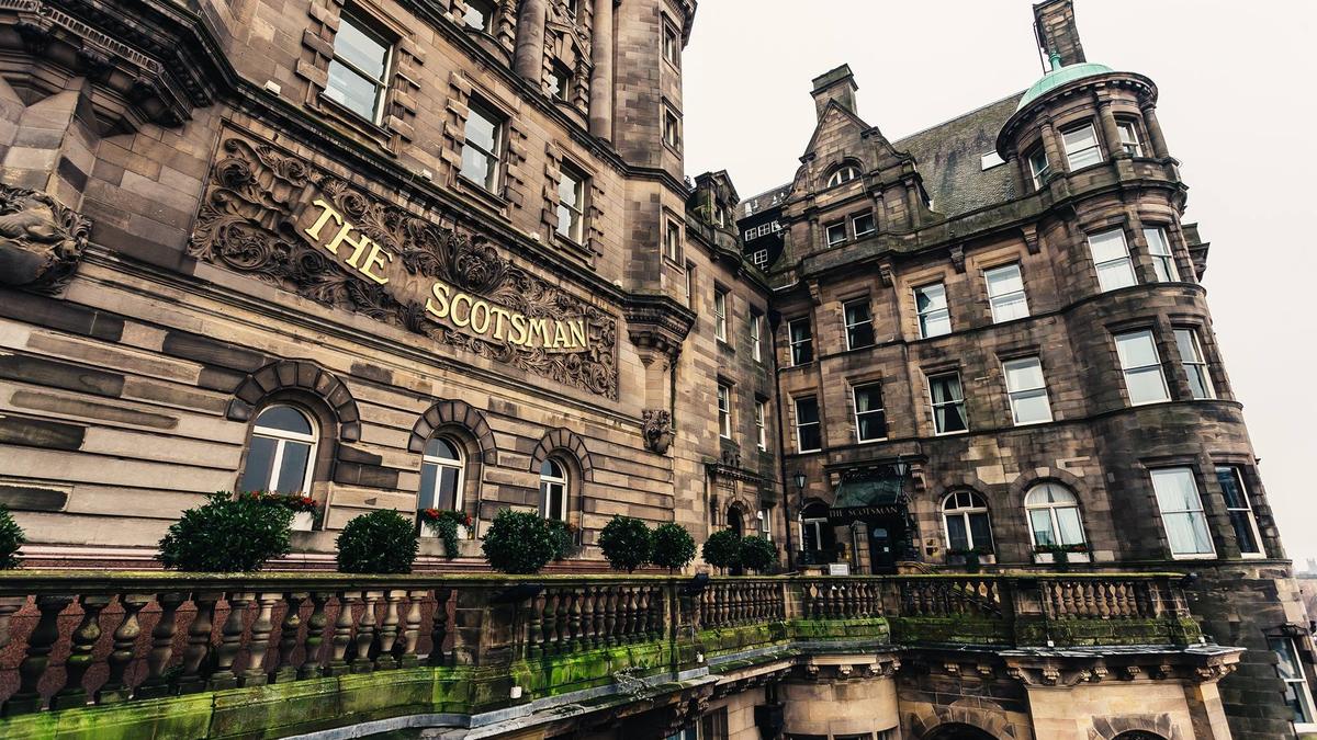 Exterior of The Scotsman Hotel in Edinburgh on North Bridge