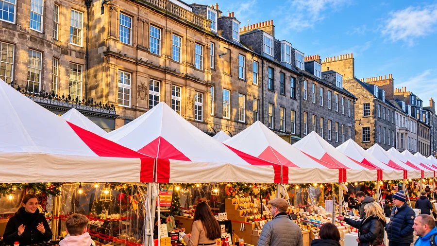 Castle Street Christmas Market in Edinburgh and the Lothians, Christmas market photograph